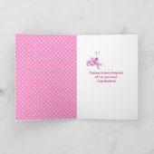 ベビーガールの足跡オン水玉模様 カード (内部)