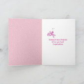 ベビーガールの足跡オン水玉模様 カード (内部)