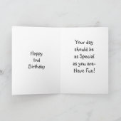 **ベビーガールの2歳の誕生日**カード カード (内部)