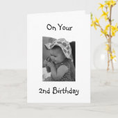 **ベビーガールの2歳の誕生日**カード カード (黄色い花)