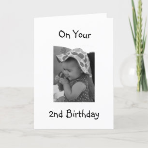 **ベビーガールの2歳の誕生日**カード カード