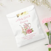 ベビーガールはフローラ茶のパーティー赤ちゃんシャワーを醸造している フェイバーバッグ (封をした状態)