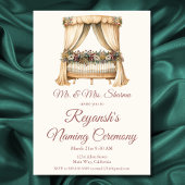 ベビーガールまたは少年クレードルの命名式 招待状