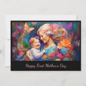 ベビーガールを持つ母の日 カード (正面)