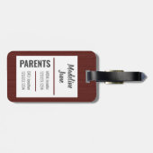 ベビーガールアギードッグマルーンバッグラベル ラゲッジタグ (裏面横)