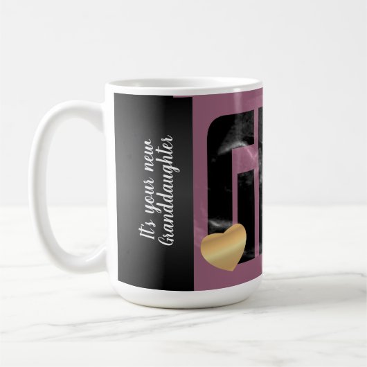 ベビーガールアナウンス – ソノグラム(DIY文字) コーヒーマグカップ (左)