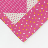 ベビーガールアルファベットキルトデザイン フリースブランケット (角)