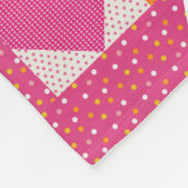 ベビーガールアルファベットキルトデザイン フリースブランケット (角)