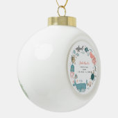 ベビーガールアンダーザシー誕生統計キープサケ セラミックボールオーナメント (左)