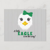 ベビーガールイーグルグリーンベビーシャワー招待状 インビテーションポストカード (正面)