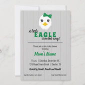 ベビーガールイーグルグリーンベビーシャワー招待状 招待状 (正面)