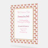 ベビーガールウェルカムサイン アクリルサイン (傾斜)