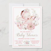 ベビーガールウォーターベビーシャワー招待状 招待状 (正面)