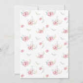 ベビーガールウォーターベビーシャワー招待状 招待状 (裏面)