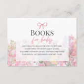 ベビーガールウォーター色ピンクボウフローラ エンクロージャーカード (正面)