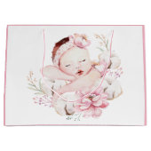 ベビーガールウォーター色 ラージペーパーバッグ (正面)