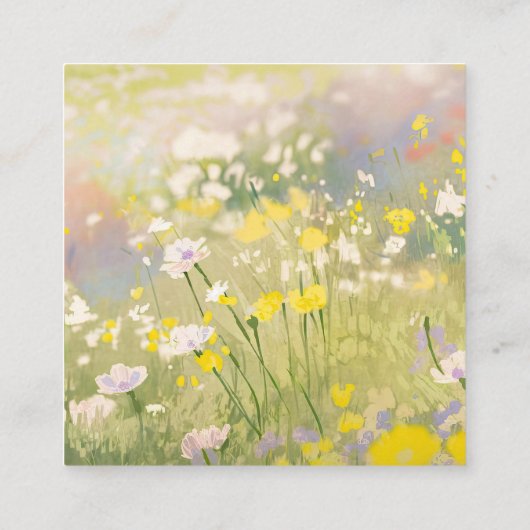 ベビーガールウッドランド動物シャワー用の本 エンクロージャーカード (裏面)