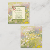 ベビーガールウッドランド動物シャワー用の本 エンクロージャーカード (正面/裏面)