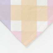 ベビーガールエレファントギンガムフリースブランケット子供部屋 フリースブランケット (角)