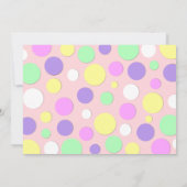 ベビーガールエレファントシャワー招待状 招待状 (裏面)