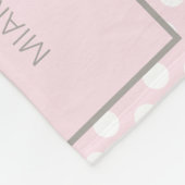 ベビーガールエレファントピンクシルバー誕生のお知らせ フリースブランケット (角)