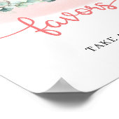 ベビーガールエレファントユーカリリースウィズサイン ポスター (角)