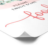 ベビーガールエレファントユーカリリース食品サイン ポスター (角)