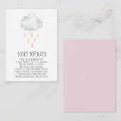 ベビーガールエンクロージャカード用の雨雲の本 エンクロージャーカード (正面/裏面)