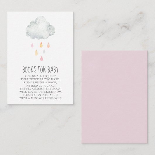 ベビーガールエンクロージャカード用の雨雲の本 エンクロージャーカード (正面/裏面)