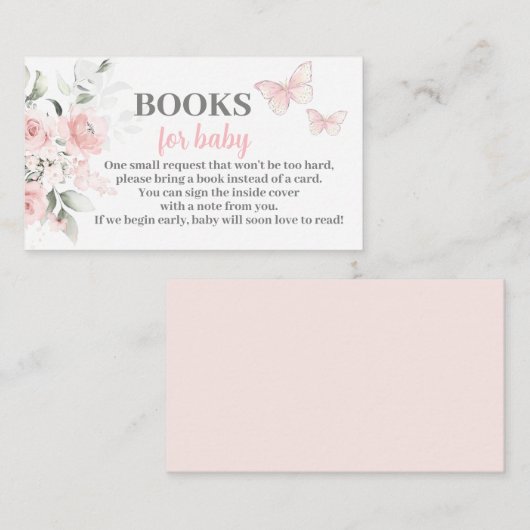 ベビーガールエンクロージャカード用バタフライブック エンクロージャーカード (正面/裏面)