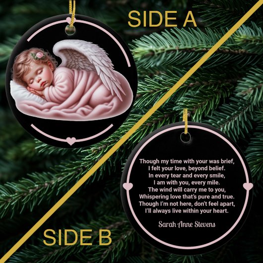 ベビーガールエンジェル記念 セラミックオーナメント