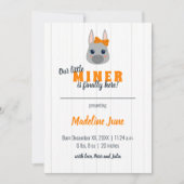 ベビーガールオレンジロンドンキーバーティカルベビー 案内状 (正面)