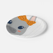 ベビーガールオレンジロンドンキーベビーシャワー ペーパープレート (アングル)