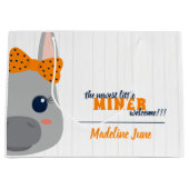 ベビーガールオレンジロンドンキー ラージペーパーバッグ (正面)