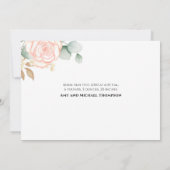 ベビーガールオーバーレイ文字生まれたばかりのフォトピンクフローラ (裏面)