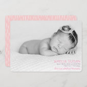 ベビーガールカスタムの写真とピンクのパターンのバック (正面/裏面)