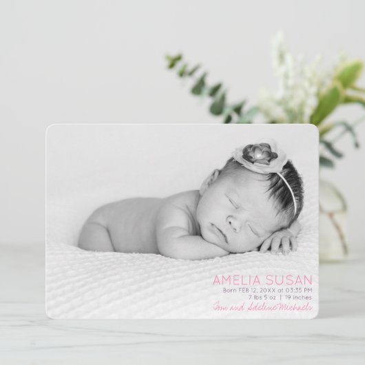 ベビーガールカスタムの写真とピンクのパターンのバック (スタンド正面)