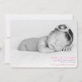 ベビーガールカスタムの写真とピンクのパターンのバック (正面)