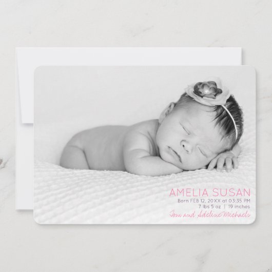 ベビーガールカスタムの写真とピンクのパターンのバック (正面)