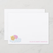 ベビーガールカスタムフラットサンキューノート ノートカード (正面/裏面)