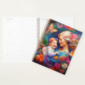 ベビーガールカラフル絵を描の母 プランナー手帳 (ディスプレー)