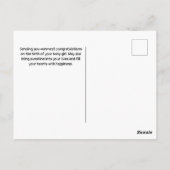 ベビーガールカードおめでとうございます ポストカード (裏面)