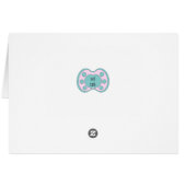 ベビーガールカードおめでとうピンクベアかわいい (裏面横)