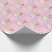 ベビーガール👶キラキラ🌟星 ラッピングペーパー (角)