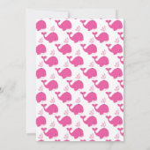 ベビーガールクジラの赤ちゃん航海のシャワー 招待状 (裏面)