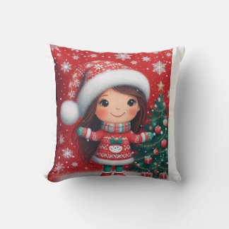 ベビーガールクリスマデザイン枕 クッション