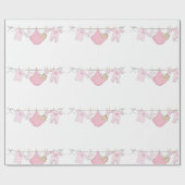 ベビーガールクロスライン包装紙 ラッピングペーパー (フラット)