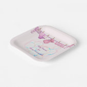 ベビーガールクローセラインインピンク紙プレート ペーパープレート (傾斜あり)