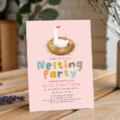 ベビーガールグース入れ子パーティーベビーシャワー 招待状