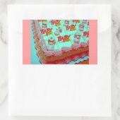 ベビーガールケーキ 長方形シール (バッグ)